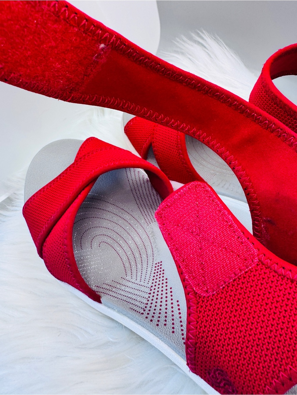Clarks Cloudsteppers Step Cali Skye Wedge Sport Sandals Women’s 10 Red - Picture 10 of 12